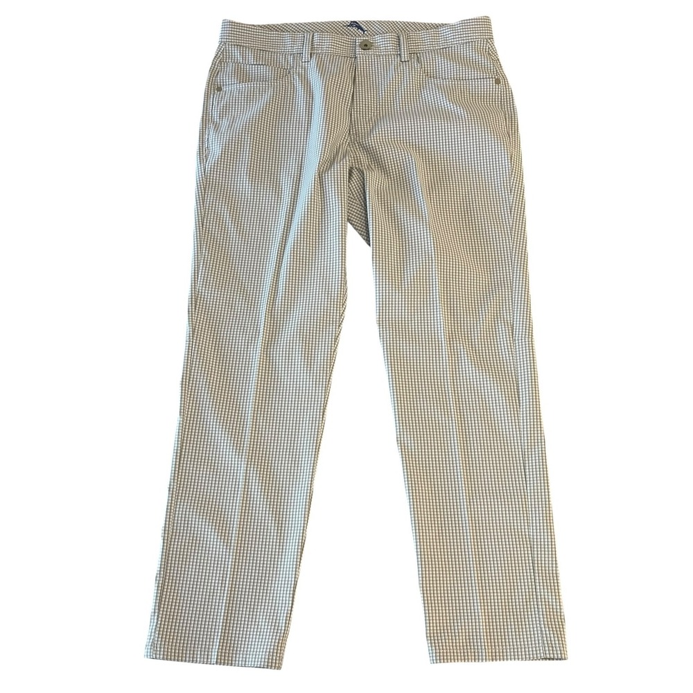 Tommy Bahama 5 Pocket Performance Golf Pants Mens 34x30 Tan Plaid